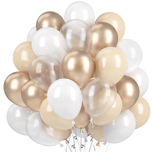 Luftballons Beige Wei 60 St Ck Creme Wei