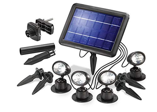 Esotec Led Solarspot Quattro Power 4er Set Solarstrahler