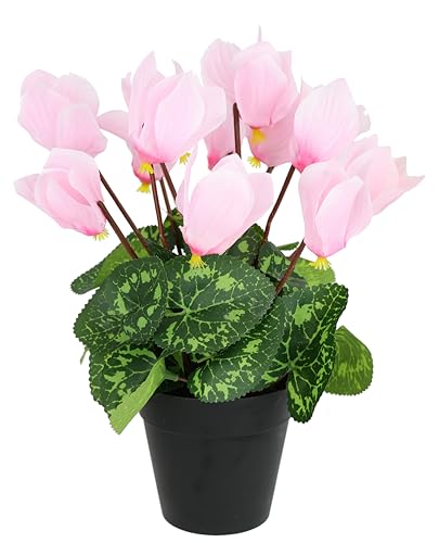 K Nstliche Alpenveilchen Im Topf Blume Deko Dekoblume