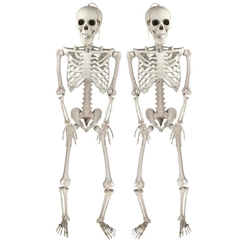 Jonami Halloween Skelett Deko Realistisch Gruselig Skelette Stellbar