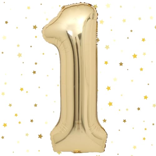 Geburtstag Folienballon Zahl 1 40 Zoll Champagner Gold