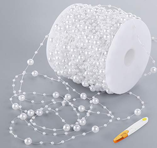 Adorfine Perlengirlande Wei 60 M Perlenband Perlenkette Deko
