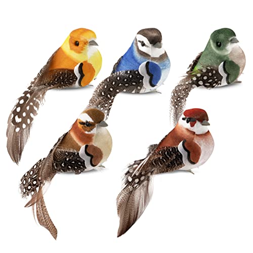 Betessin 5pcs Vogel Deko Figuren K Nstliche V