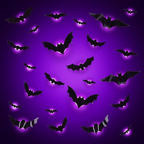 Halloween Deko 24 St Ck 3d Fledermaus Deko