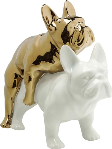 Kare Design Deko Figur Love Dogs Gold Wei