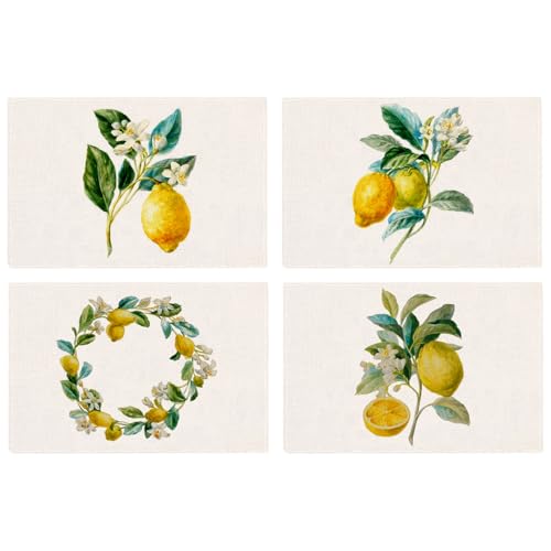 Zitronen Tischsets 4er Set Tischset Abwaschbar Washable Place
