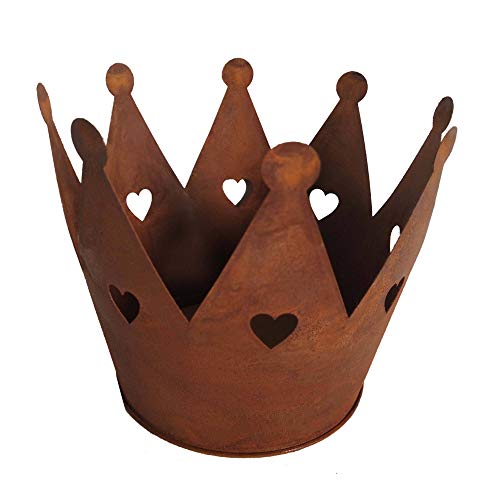 Unus Edelrost Krone Mit Herzen Gartendeko Mit Rost