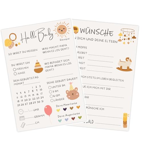 Babyparty Spiele Karten Babyshower Spiele Karten Zum Ausf