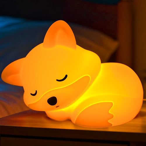 Fuchs Nachtlicht Nachtlicht Kinder Fox Silikon Lampe Wiederaufladbare