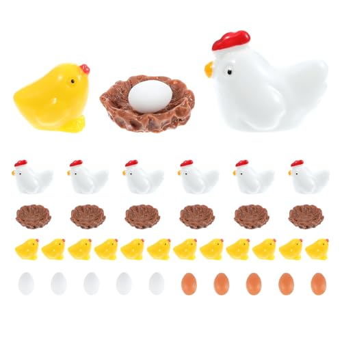 Kfhensomr 34 St Ck Miniatur H Hner Figuren