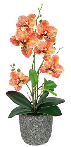 Kunstblume Schmetterling Orchidee 38cm Mit Bl Tter Und