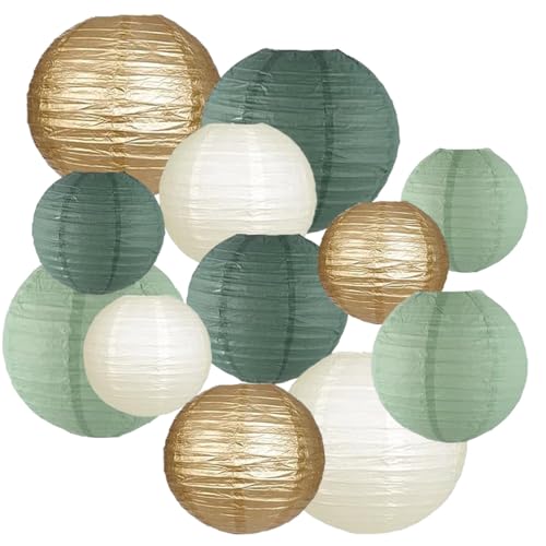 12 St Ck Retro Salbei Gr N Cream