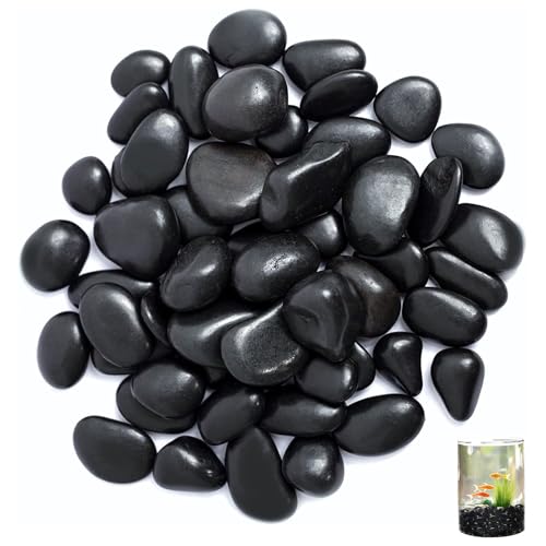 Arcpnrt Kieselsteine 4 8 Cm Schwarz Polierte Flusssteine