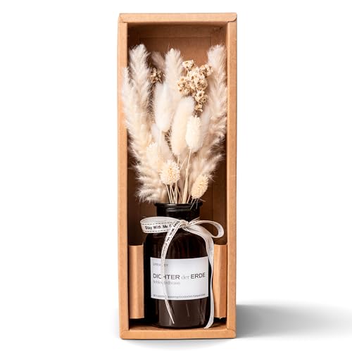 Springsy Trockenblumen Pampasgras Getrocknet Im Glasvasen Set Perfekt