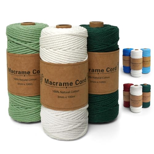 Makramee Garn 3er Set Makramee Garn 3mm X