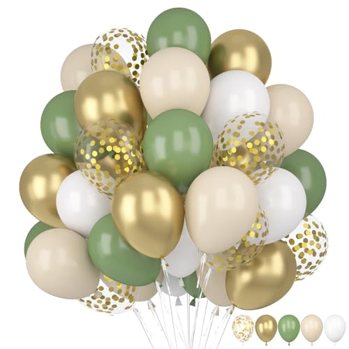 60 St Ck Luftballons Gr N Gold Luftballons