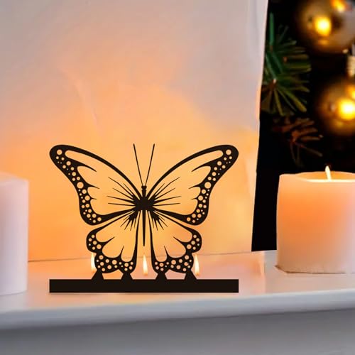 Schmetterling Kerzenhalter Teelichthalter Deko Fr Hling Schwarz Schmetterling