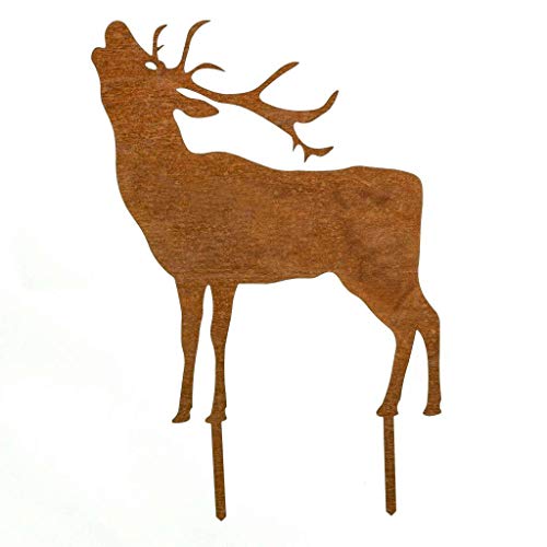 Mm Steel Styles Edelrost Hirsch Gartenstecker Einfach Einsteckbare