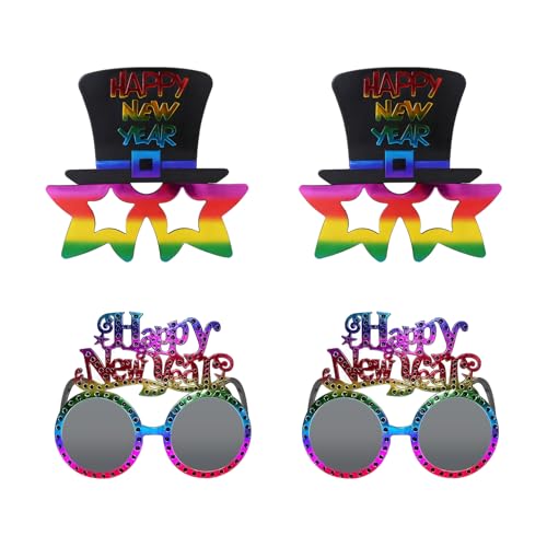 Fangbojie 4 St Ck Silvester Deko 2026 Happy