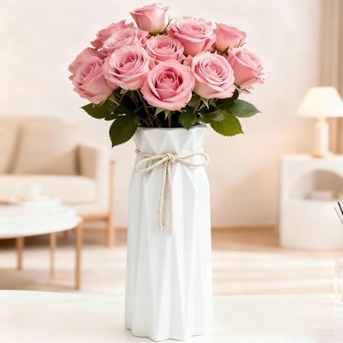 Disoza Vasen Tischdeko Keramik Modern Vase Vintage Wei