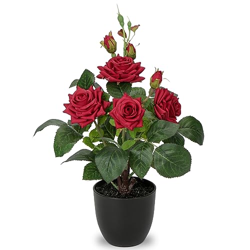 Briful 34cm Kunstblumen Rosenbusch K Nstliche Pflanzen Kunstrosen