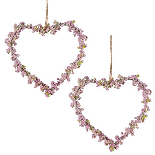 Matches21 Schleierkraut Herz Blumenherz Deko Rosa Fensterdekoration Fr