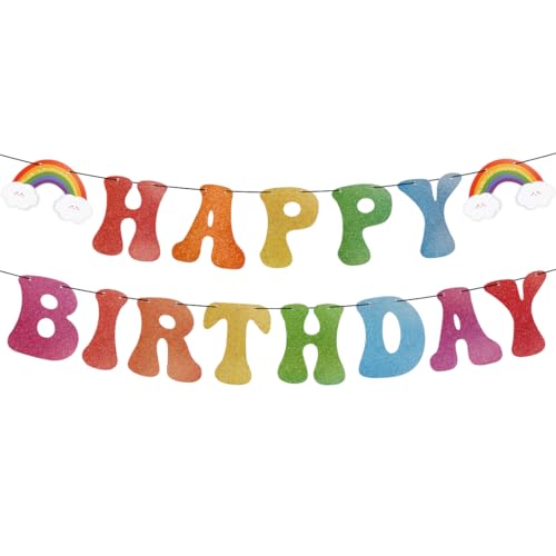 Happy Birthday Girlande Regenbogen Happy Birthday Banner Geburtstag