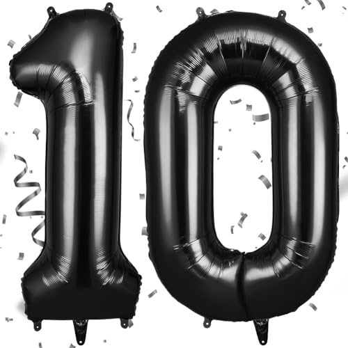 Offcup Luftballon Zahlen 10 Schwarz 10 Geburtstag Zahlen