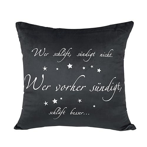Lustige Dekokissen Mit Spr Chen Dekoratives Samtkissen Mit
