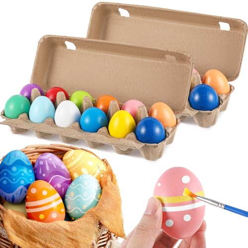 Miniinflat 24 St Ck Ostereier Aus Holz K