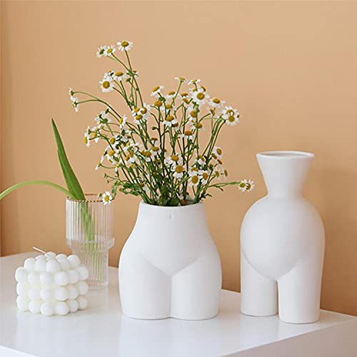 Tihook Wei E Keramik Blumenvase Minimalistische Keramikvase Moderne