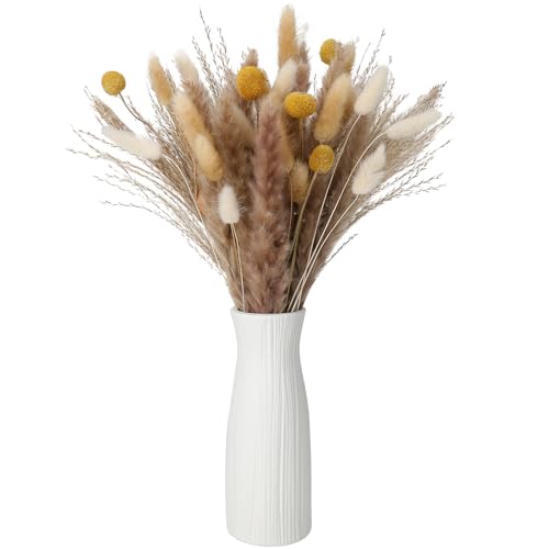 Patinadrift 55 St Ck Trockenblumenstrau Mit Vase Set