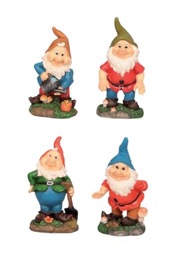 Geschenk Himmel 4 Lustige Gartenzwerge Zwerge Gnome Gartenzwerg