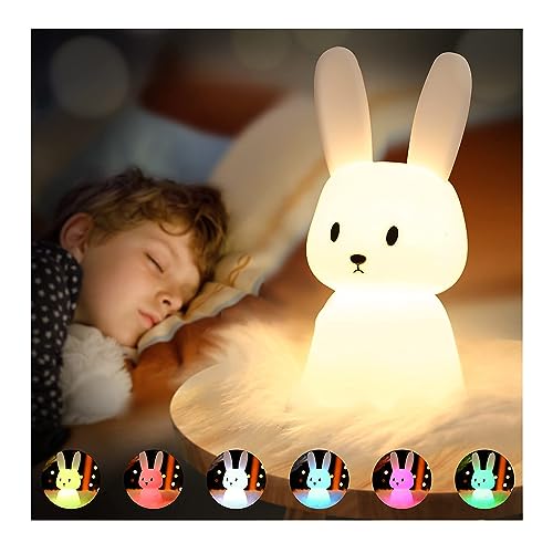 Solidee Bunny Silikon Nachtlicht Kinder Usb Aufladung Nachttischlampe
