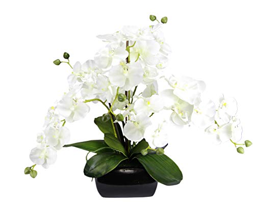 Kunstblume Schmetterling Orchidee 40cm Mit Bl Tter Und