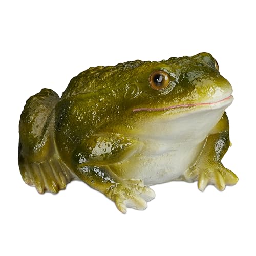 Relaxdays Gartenfigur Frosch Wetterfest F R Balkon Terrasse