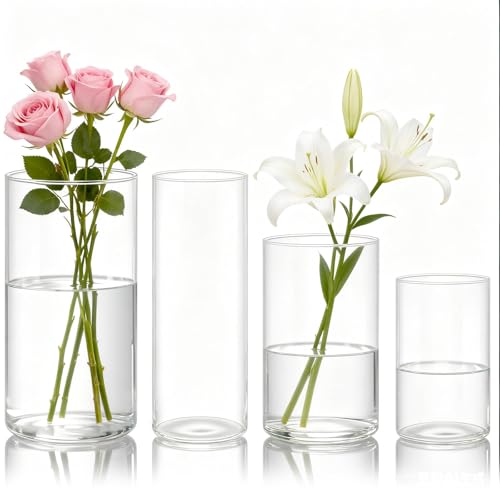 Mawmuaw 4 St Ck Blumenvase Transparente Acryl Vasen