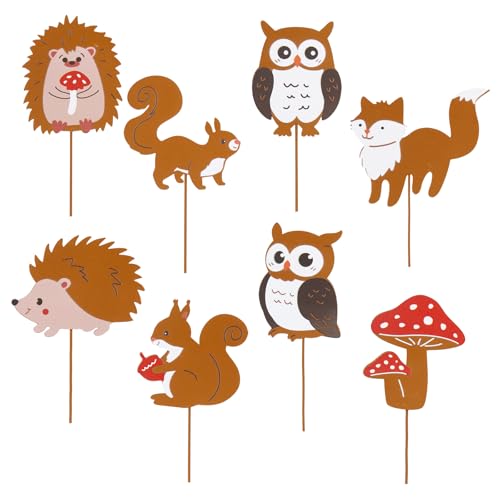 Verluky 8er Rost Gartenstecker Herbstdeko Bunt Mit Igel
