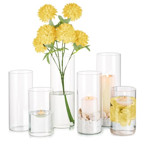 Glasseam Zylinder Vase Deko Glasvase Sch Ne Blumenvasen