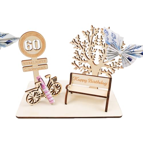 Oioyclg Diy Geldgeschenke Geburtstag Aus Holz Deko 60
