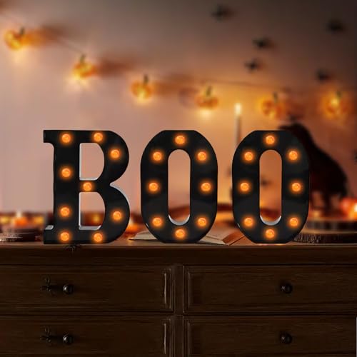 Littleboyny Halloween Dekorationen 3 Led Marquee Licht Auf