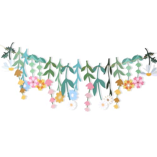 Blumen Girlande Wildblume In Vielen Farben Banner Wildblume