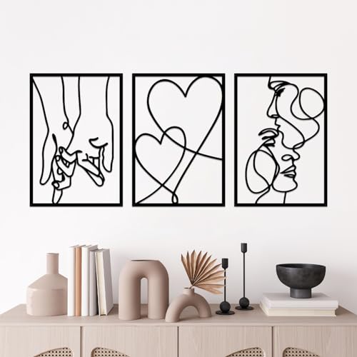 Estart Minimalistische Metall Wanddekoration 3 St Ck Valentinstag