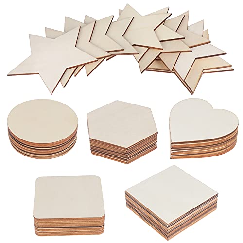 Hongien 60 St Ck Unlackierte Holzscheiben In Verschiedenen