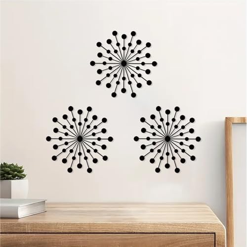 Duooln 3 St Ck Metall Sunburst Wandkunst Minimalistische