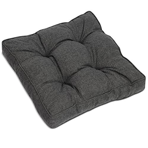 Beautissu Outdoor Loungekissen 60x60cm Bequemes Sitzkissen 10cm Dick