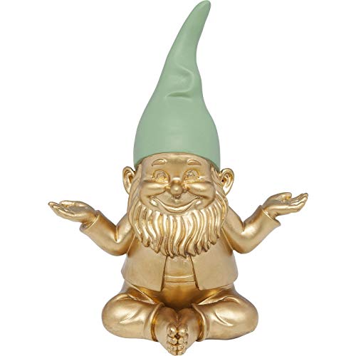 Kare Design Deko Figur Zwerg Meditation Gold Gr