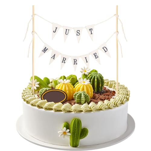 Hochzeits Kuchen Girlande Tortendeko Just Married Retrostil Hochzeitstorte