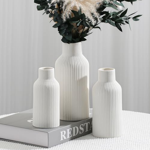 Hanaomaoyi Wei E Keramik Blumenvase Pampasgras Kleine Vase