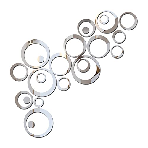 Reqag 24 St Ck Spiegel Wandaufkleber Kreise Rund